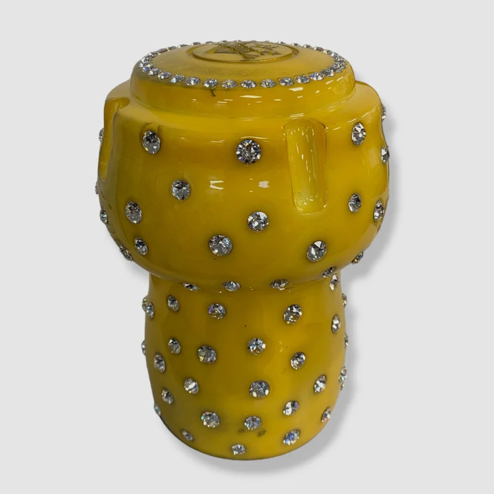 $595 Crystamas Yellow Golden Swarovski Magnum Cork Home Décor